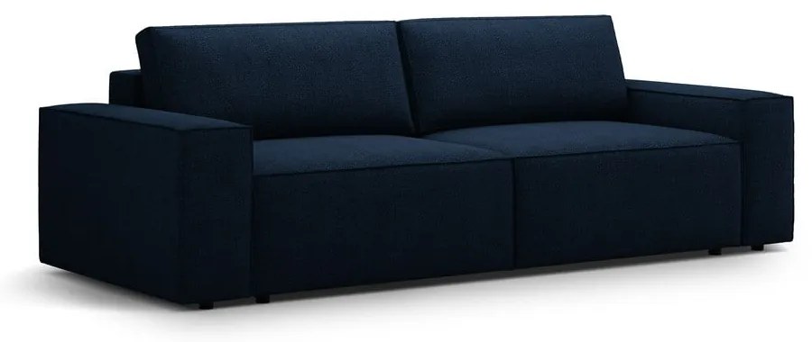 Sötétkék buklé kinyitható kanapé 247 cm Jodie – Micadoni Home