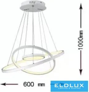 UNIVERSO Függeszték LED 48w 4320lm 4000k IP20 ∅600mm ezüst