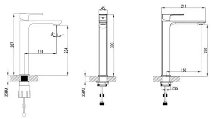 Mamba mosdó csaptelep magas