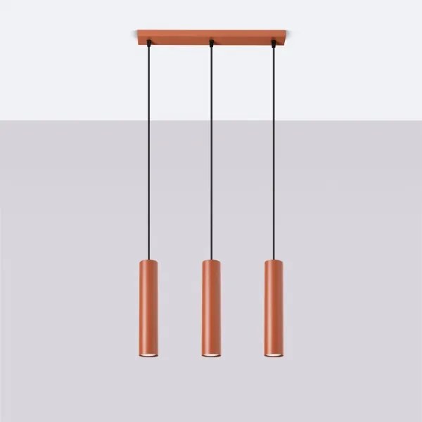 Sollux SL.1491 - Csillár zsinóron LAGOS 3xGU10/10W/230V piros