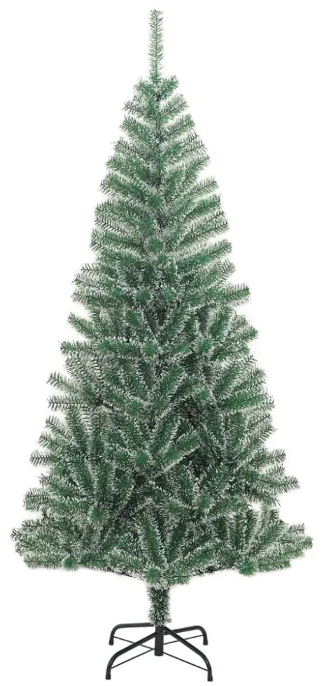 zöld műkarácsonyfa hóval 210 cm