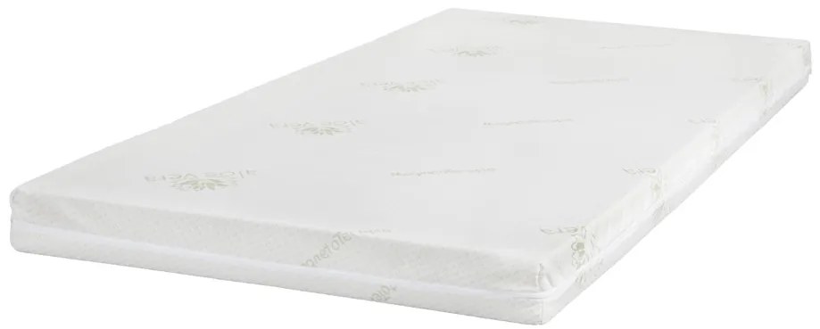 Sallim 90x200 fenyő ágykeret ágyráccsal, ALOE VERA matraccal - Natúr