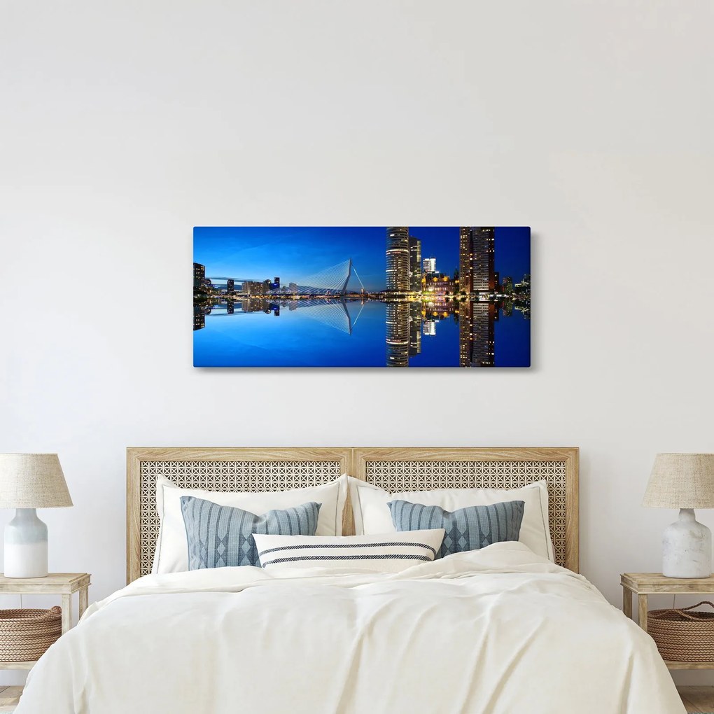 Kép - éjszaka Rotterdam (120x50 cm)