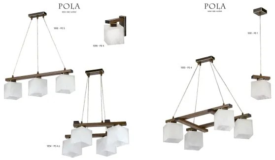 Jupiter 1092 - PO3 - Függeszték POLA 3xE27/60W/230V