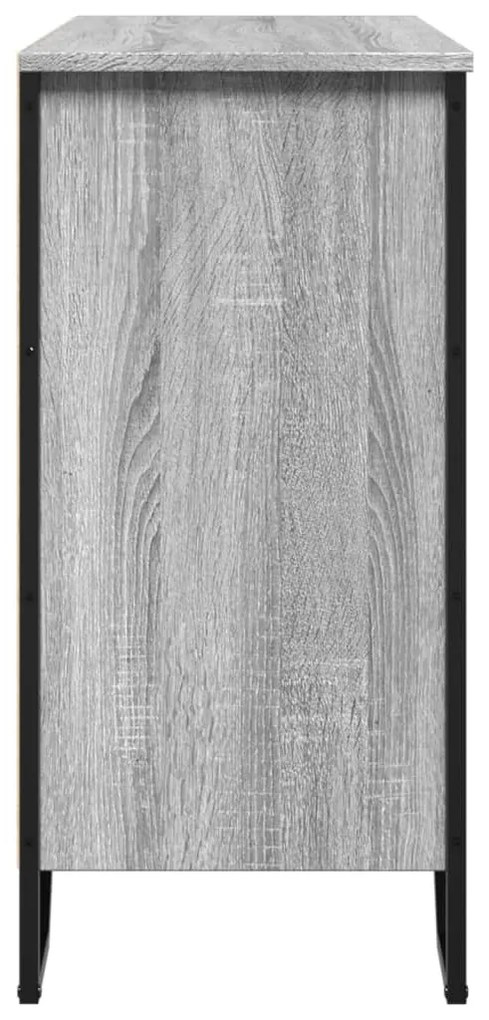 szürke sonoma színű szerelt fa tálalószekrény 91x35,5x74,5 cm