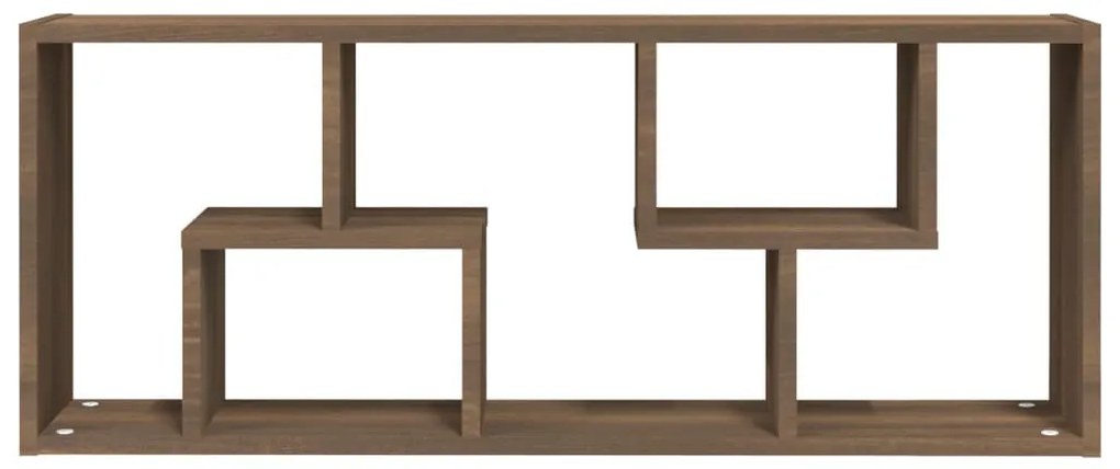 barna tölgyszínű szerelt fa fali polc 36 x 16 x 90 cm