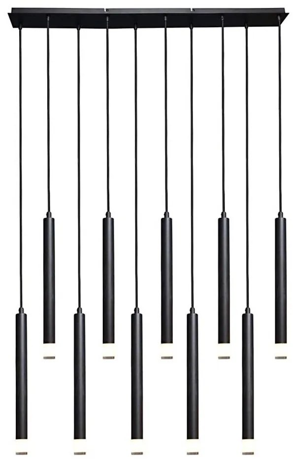 Rabalux 72364 - Csillár zsinóron RAMIRA 10xG9/5W/230V fekete