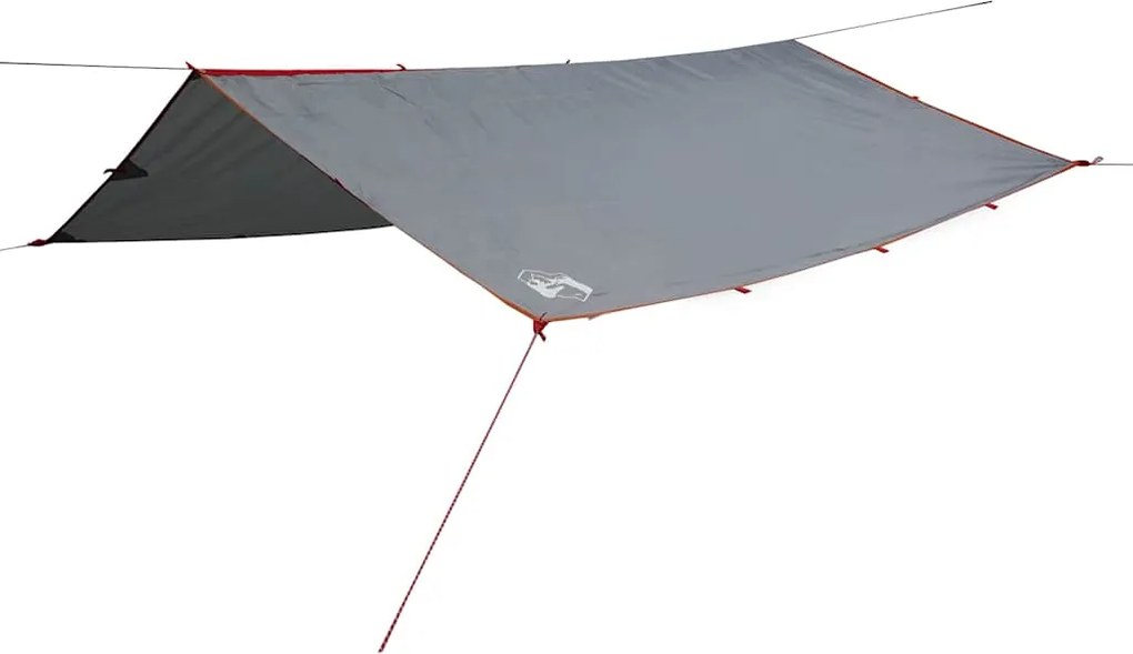vidaXL szürke-narancssárga vízálló kempingponyva 360 x 294 cm
