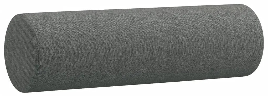 vidaXL 3 személyes sötétszürke szövet kanapé díszpárnákkal 180 cm
