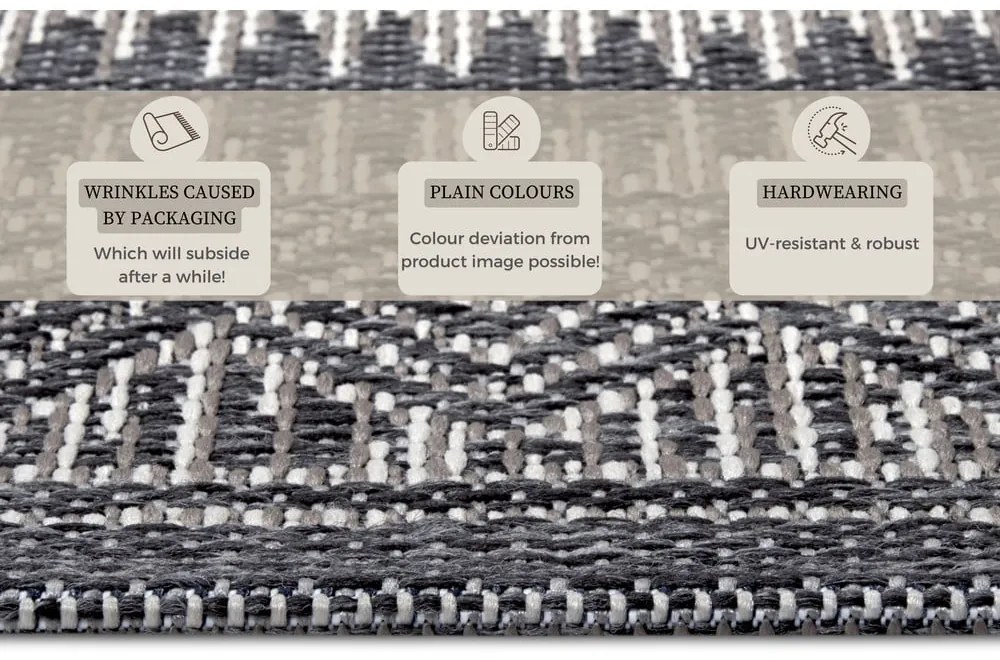 Szürke kültéri szőnyeg 76x150 cm Clyde Loto – Hanse Home