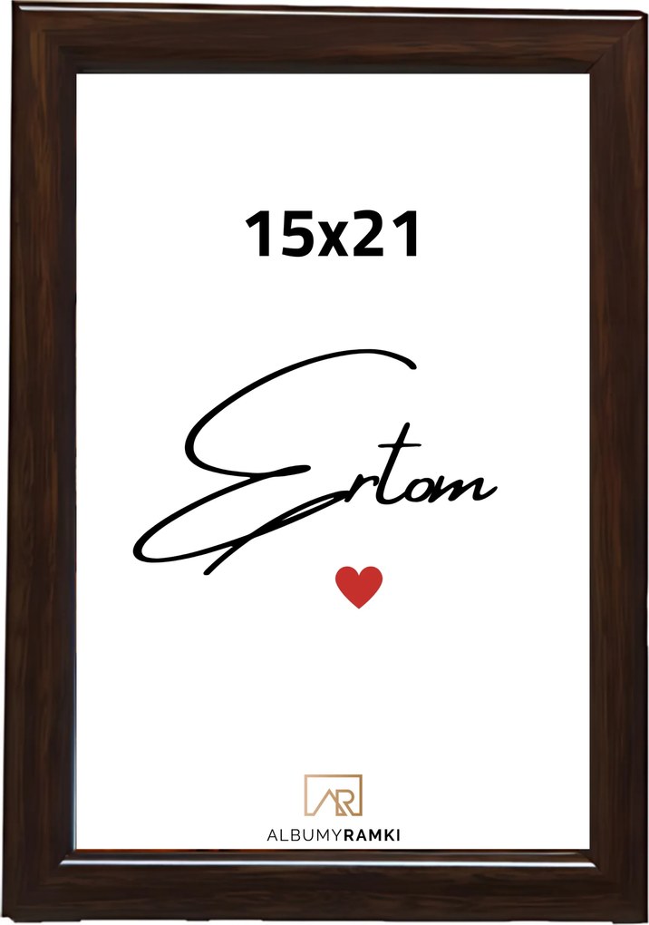 Képkeret 15x21 barna üveg univerzális