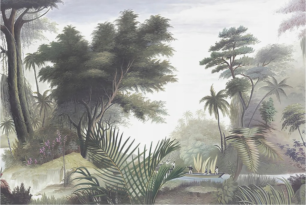 Divatos 3D Fali Tapéta Egzotikus táj 104x70 Ragasztóval