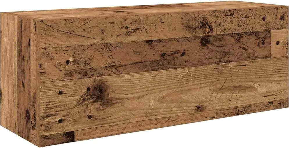 vidaXL antik fa színű szerelt fa fali fürdőszobaszekrény 80x25x30 cm