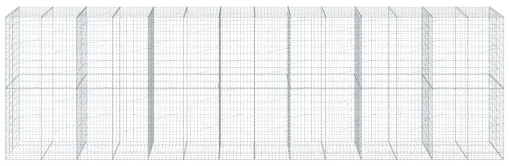 horganyzott vas gabion kosár fedéllel 700 x 100 x 200 cm