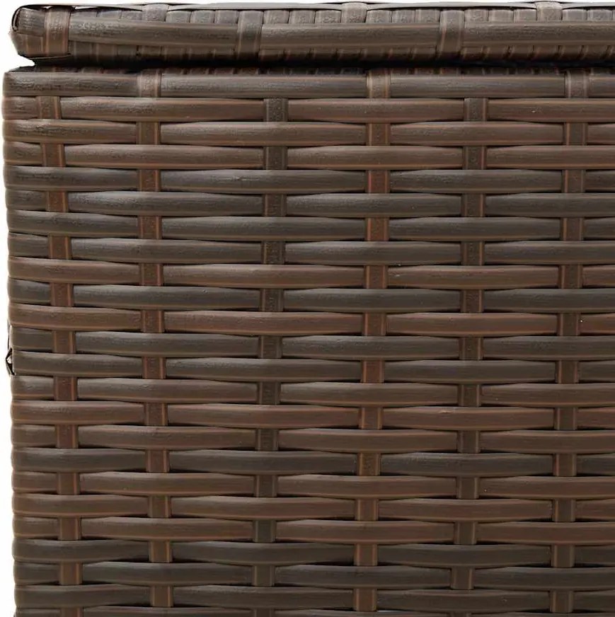 vidaXL barna polyrattan kerti tárolóláda 291 L