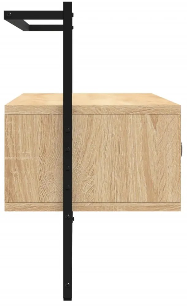 sonoma tölgy szerelt fa fali TV szekrény 100,5 x 30 x 51 cm