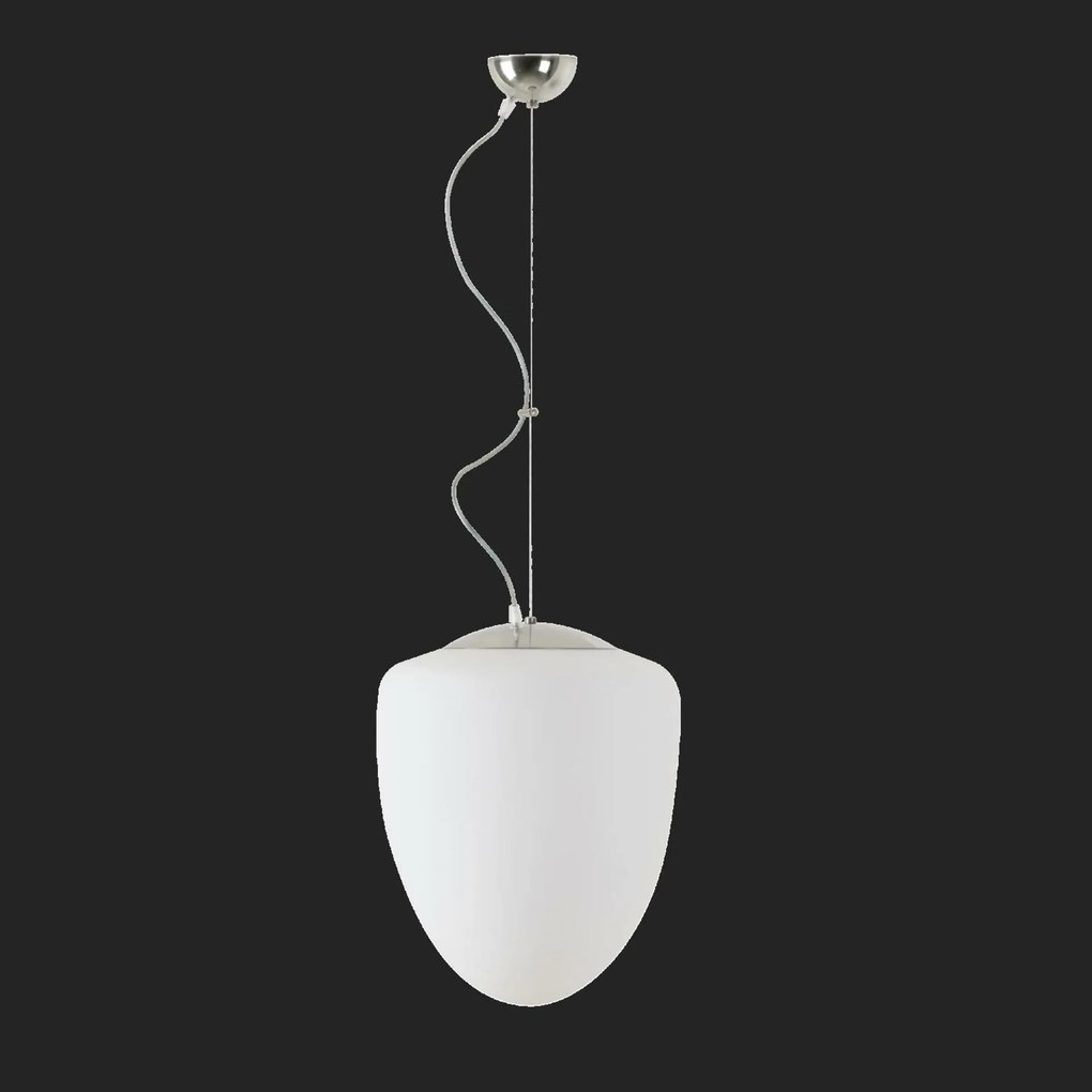 Osmont 45576 Astra L függesztett üveg lámpa polírozott rozsdamentes acél fehér IP40 15