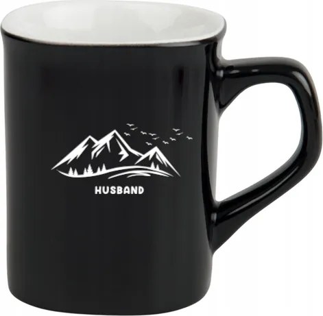 Kerámia bögre 250 ml gravírozás Hegyek Valentin nap Évforduló Ajándék Férjnek
