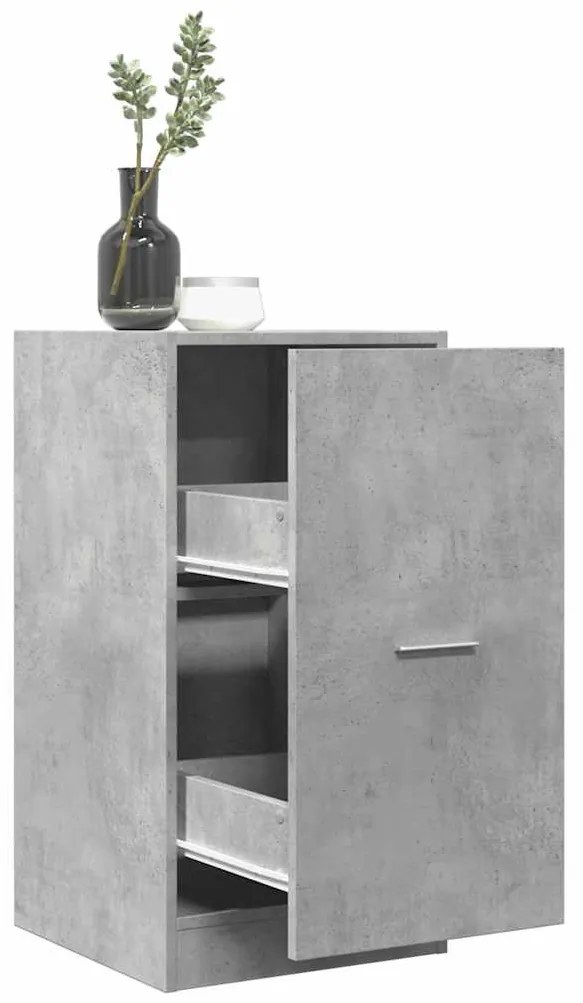 betonszürke szerelt fa patikaszekrény 40 x 41 x 77,5 cm