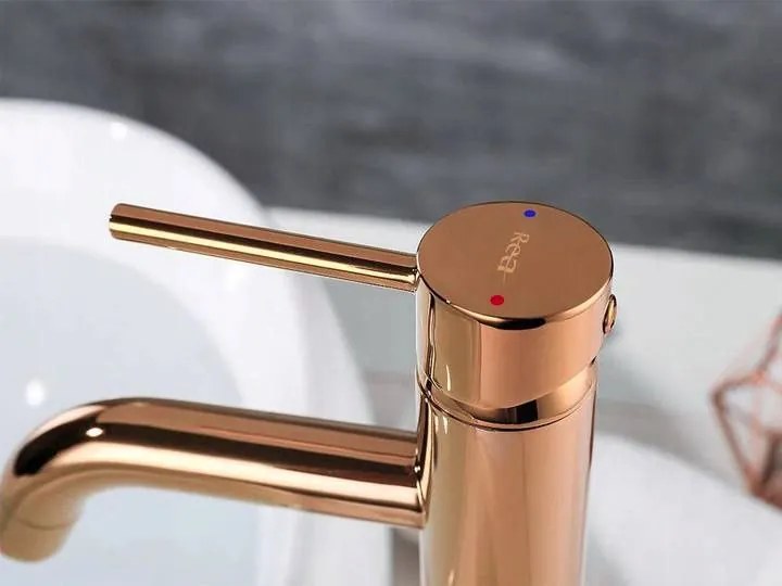 Rea Lungo Rose Gold magasított fürdőszobai mosdó csaptelep