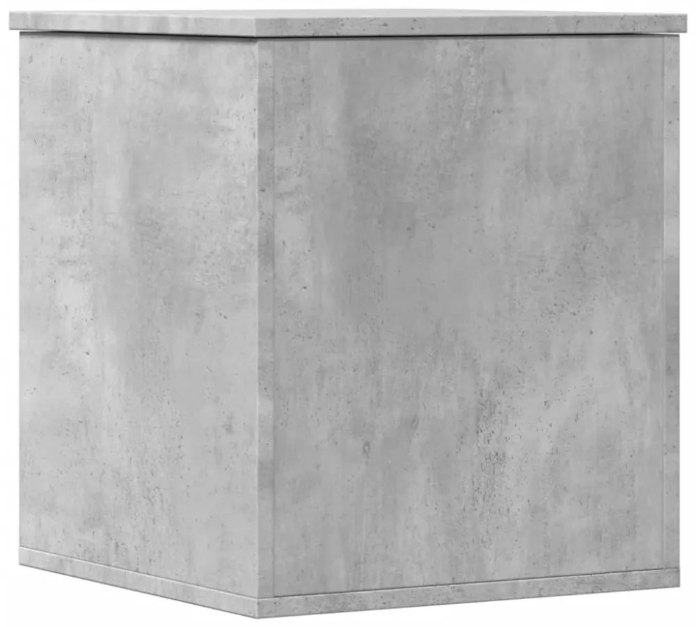 betonszürke szerelt fa tárolóláda 40x42x46 cm