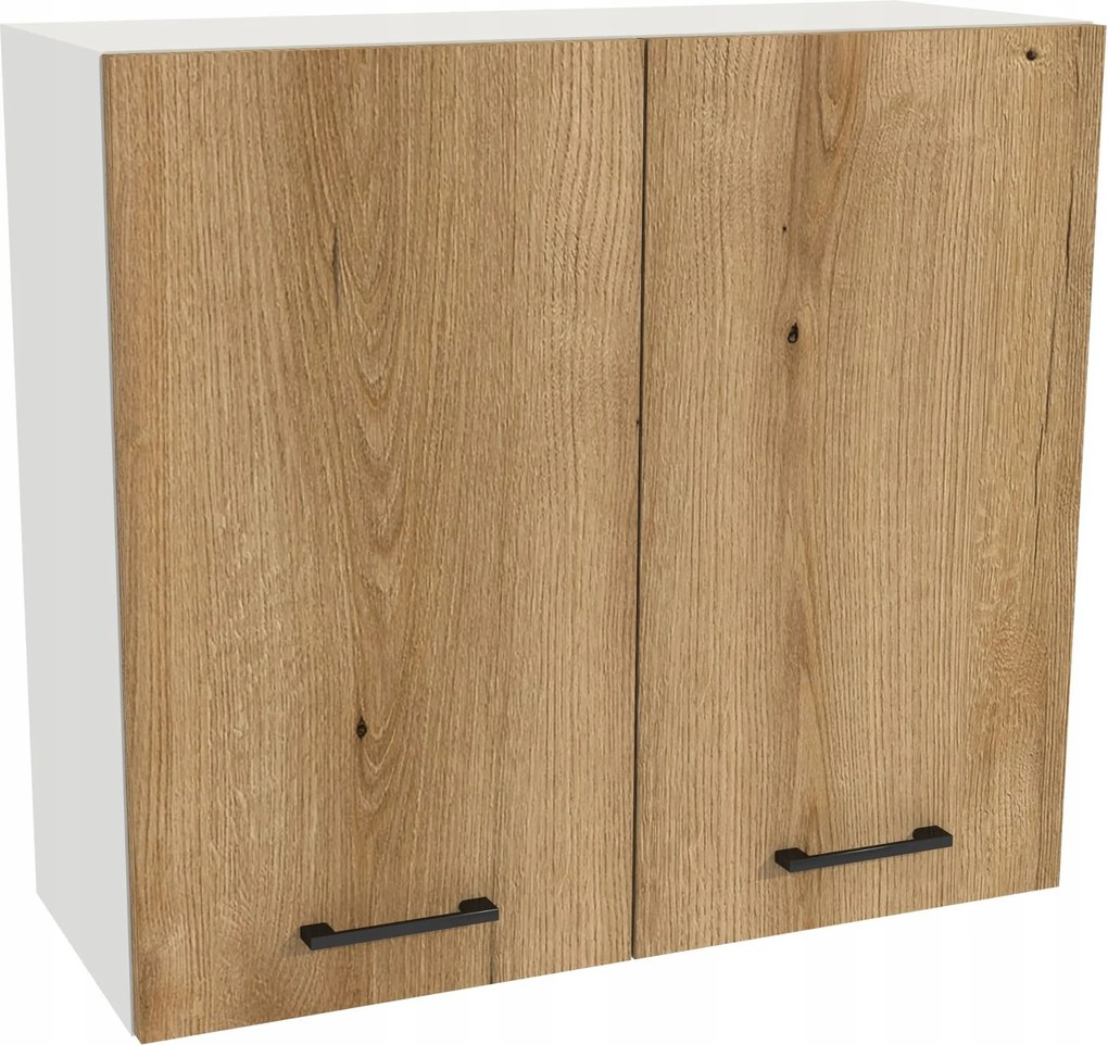 Konyhaszekrény felső 80/72 Capri korpusz fehér front tölgy Evoke