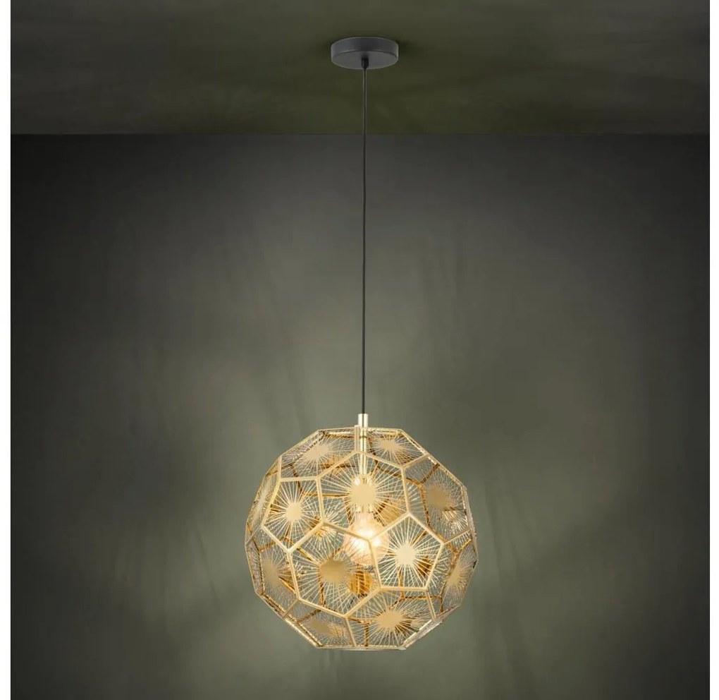 Eglo 39755 - Csillár zsinóron SKOURA 1xE27/60W/230V á. 41 cm