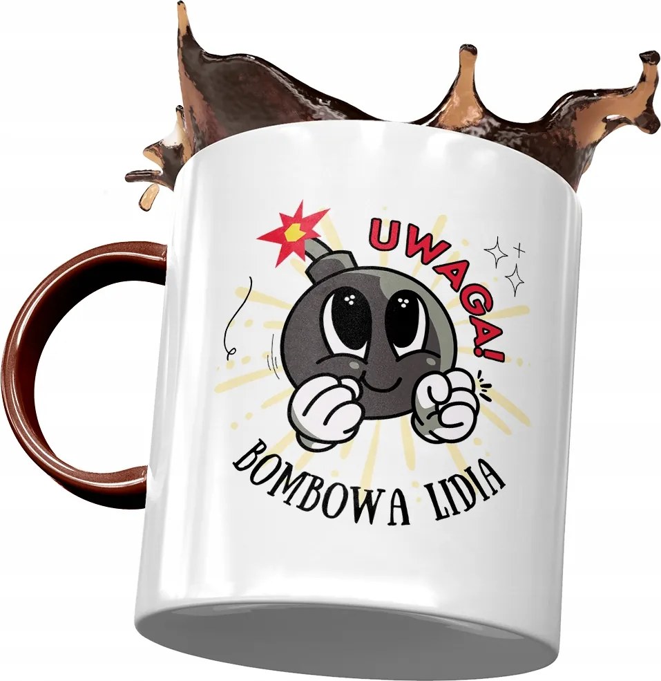 Bordó Bögre Lídia Feleség Barátnő Ajándék Nyomtatott Fotóval