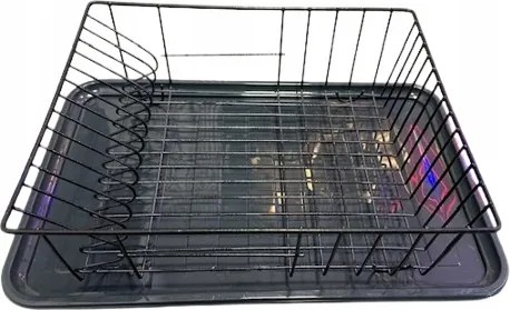 Edényszárító csepegtető tálcával fekete konyhai csepegtető