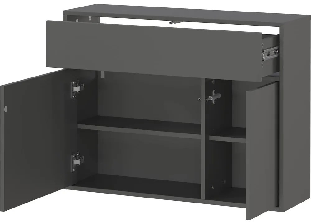 Antracitszürke szekrény 83x63x25 cm Ameca 2.0 – Germania