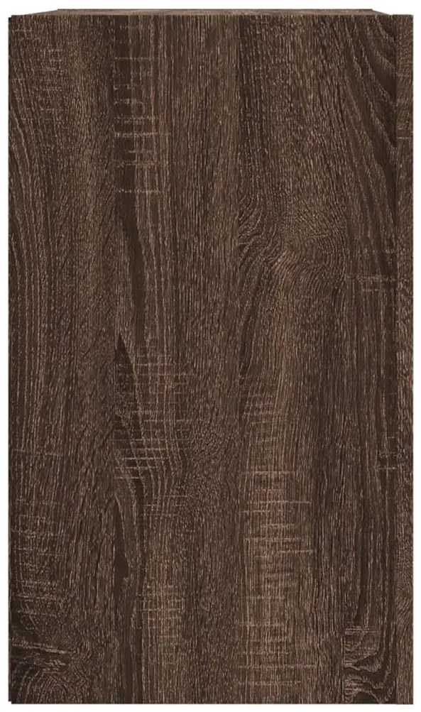 barna tölgy színű szerelt fa fali szekrény 75 x 35 x 60 cm
