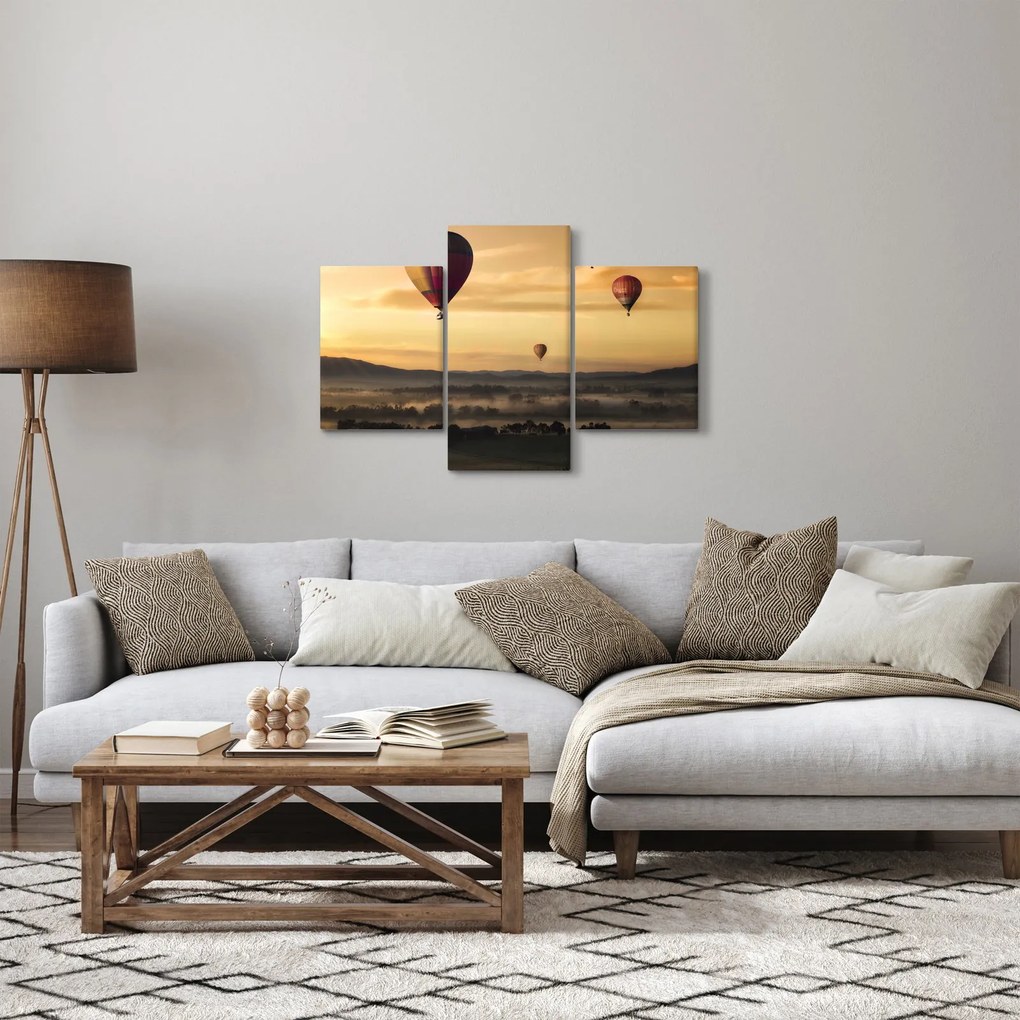 Kép - repülő léggömbök (90x60 cm)