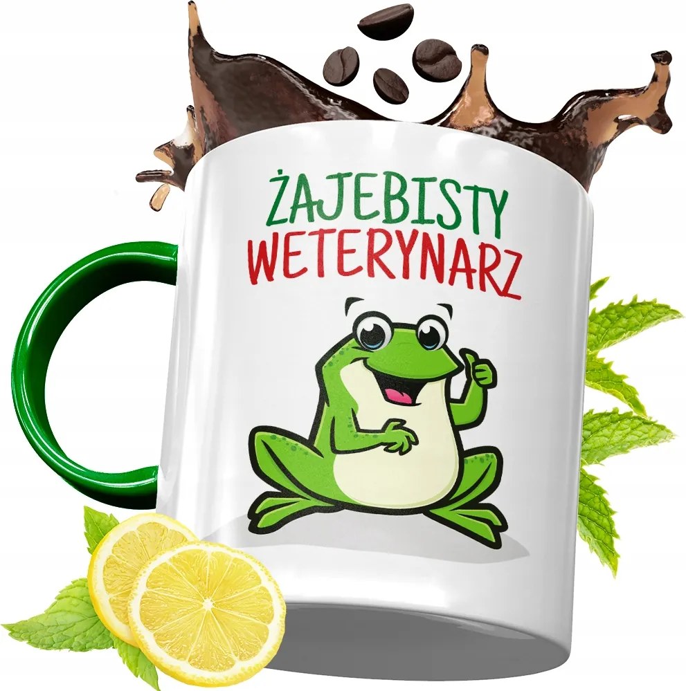 Zöld Bögre Állatorvosnak Születésnapi Ajándék fényképes nyomtatással