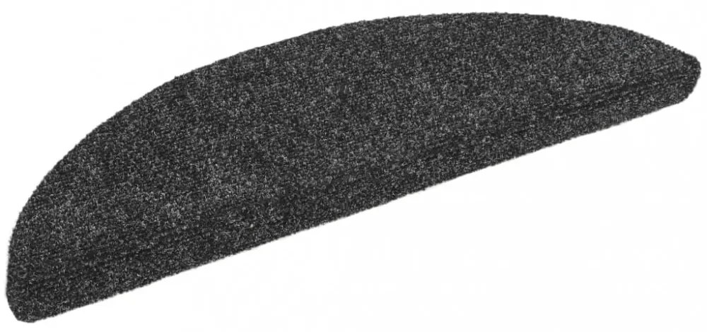 15 db sötétszürke öntapadós lépcsőszőnyeg 56x17x3 cm