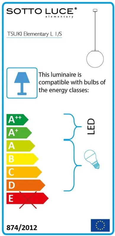 TSUKI L fehér függőlámpa fekete foglalattal, ⌀ 30 cm - Sotto Luce