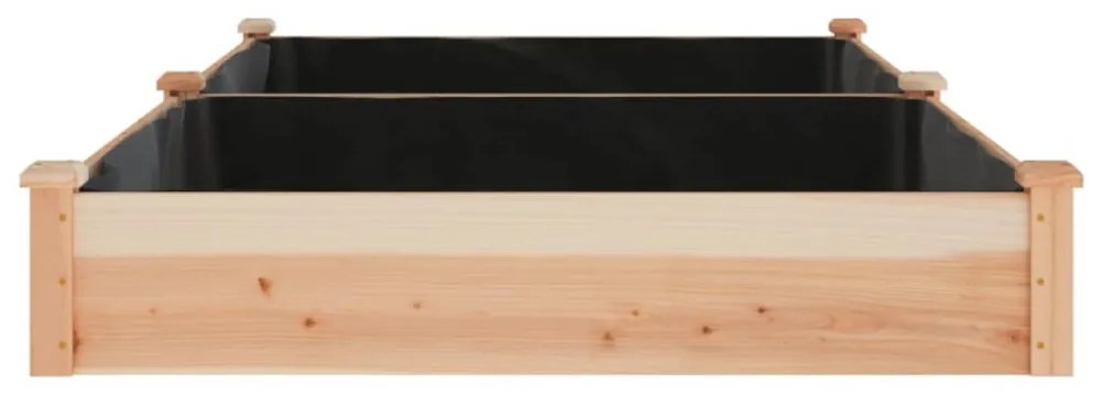 tömör fenyőfa kerti magaságyás béléssel 240x120x25 cm