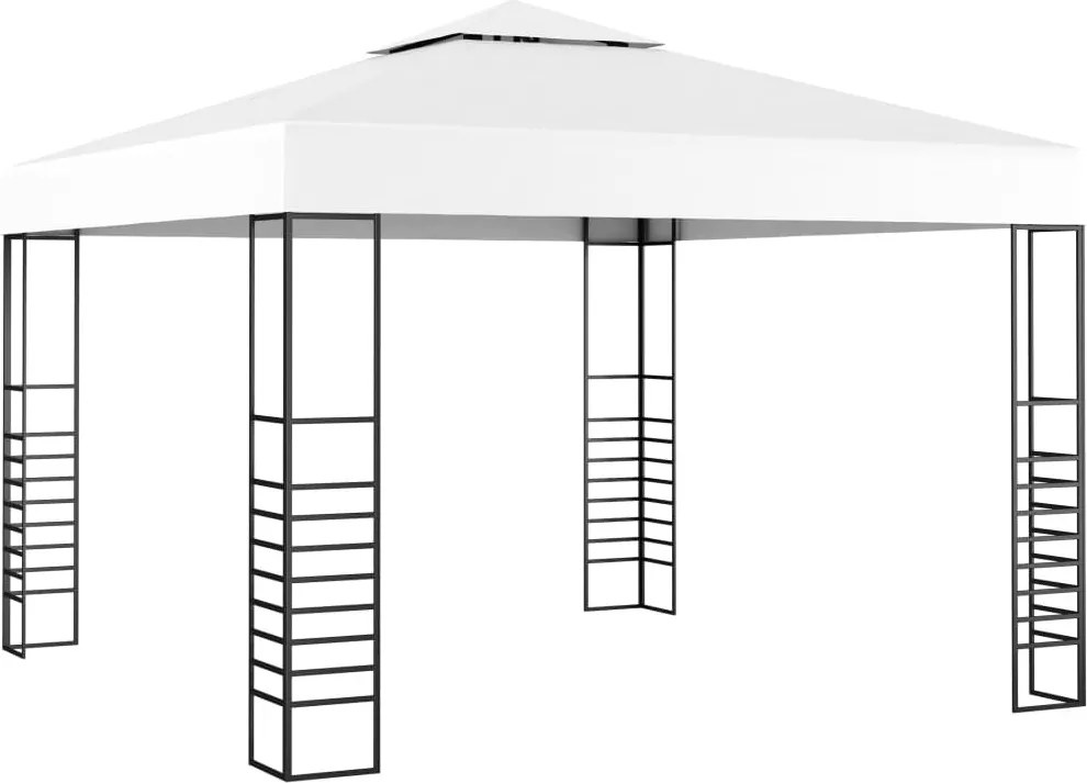 vidaXL fehér kerti pavilon 3 x 3 m