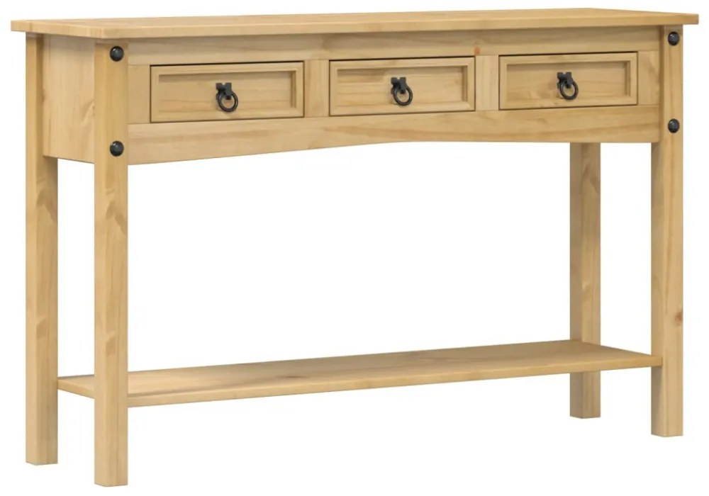 Corona tömör fenyőfa konzolasztal 114 x 34,5 x 73 cm