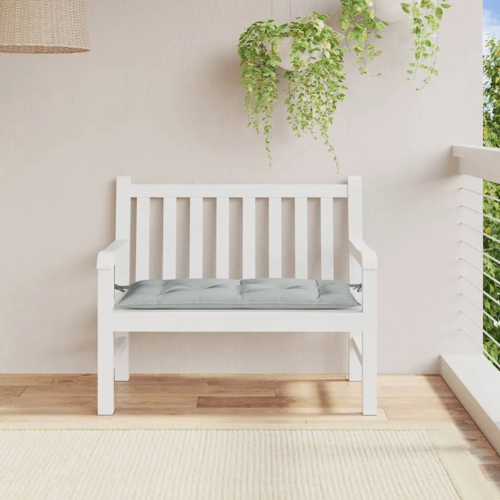 melange világosszürke szövet kerti padpárna 100 x 50 x 7 cm