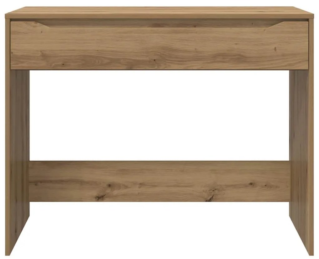 vidaXL Asztal fiókkal tárolóval Artisan tölgy 100 x 50 x 78 cm Faanyag