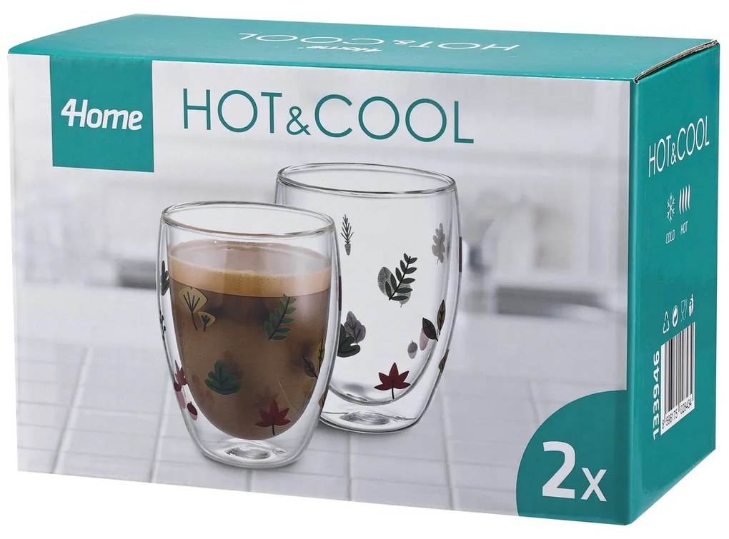 4Home Hot&Cool Autumn thermo pohár 350 ml, 2 db