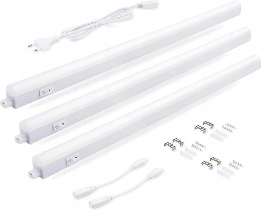 LED-es szekrény alatti lámpa 3x 14W 87,5 cm 1250 lm 4000K fehér konyhai szekrényekhez