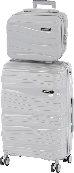 TraveLux Voyager III gurulós bőrönd szett szürke