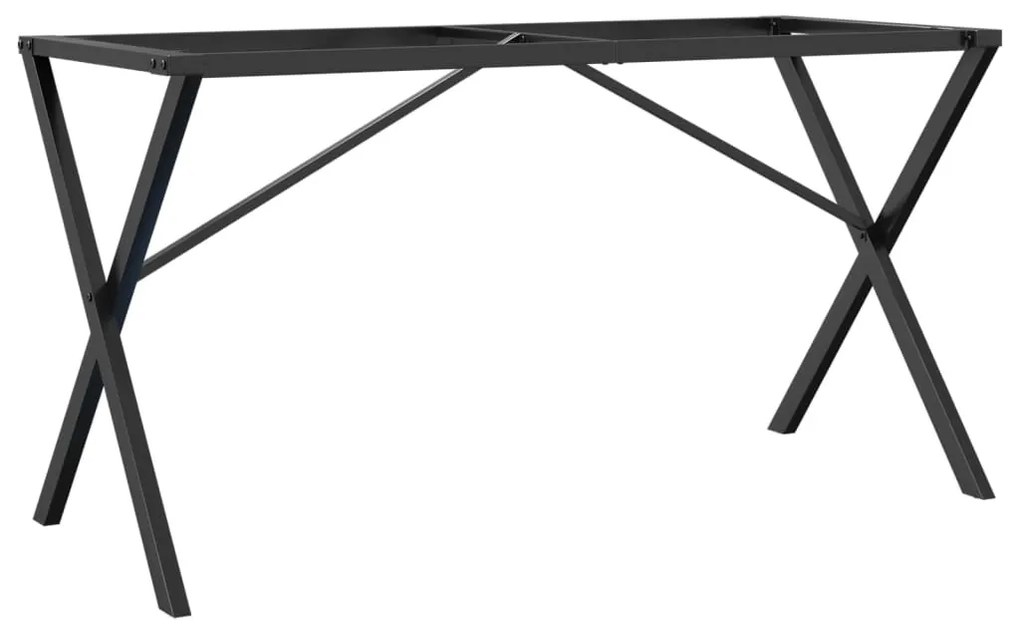acél étkezőasztallábak X-alakú vázzal 120 x 60 x 73 cm