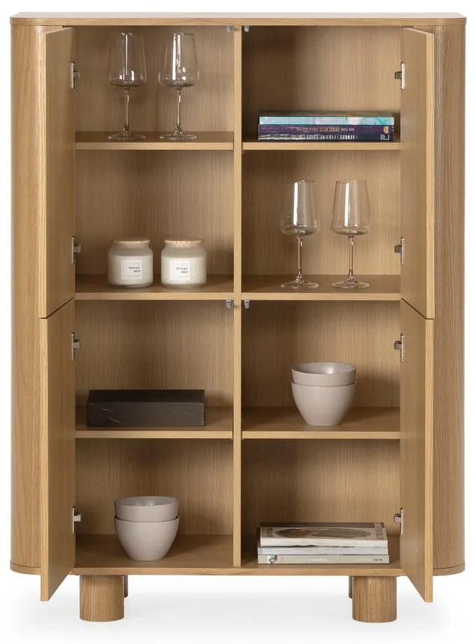 Natúr színű szekrény tölgyfa dekorral 100x133x40 cm Padoc – MOME