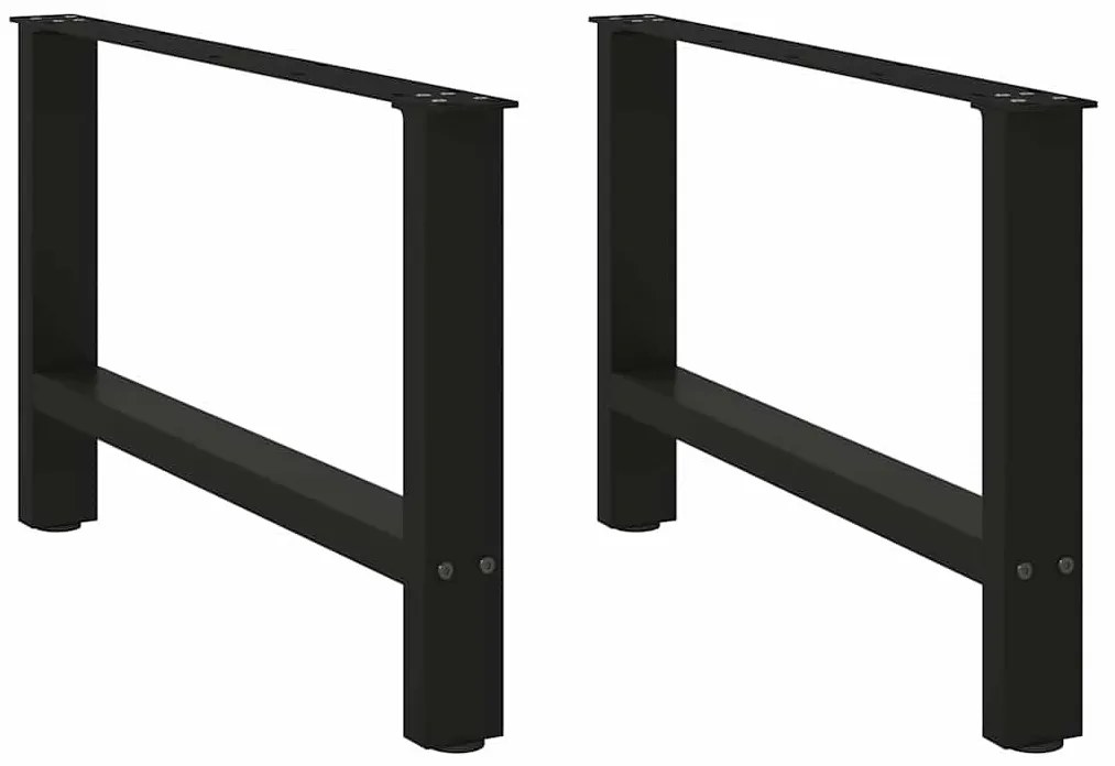 2 db fekete acél dohányzóasztal láb 70 x (42-43) cm