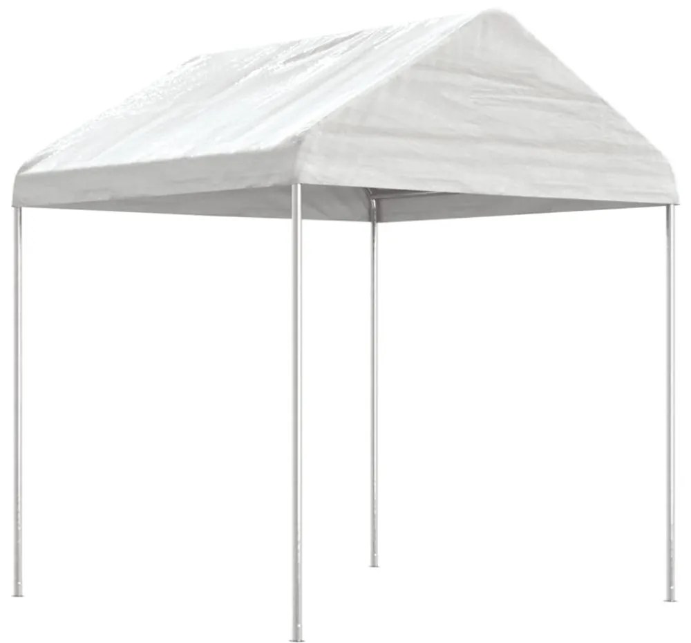 fehér polietilén pavilon tetővel 17,84 x 2,28 x 2,69 m
