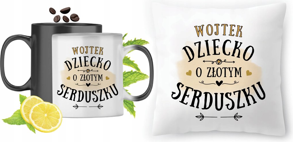 Wojtka Mágikus bögre fényképes nyomott mintás párna szett