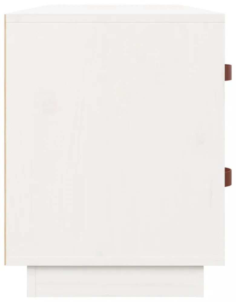 fehér tömör fenyőfa cipőtároló pad 100 x 34 x 45 cm