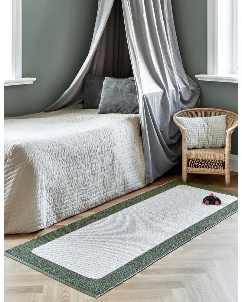 Zöld-krémszínű kültéri-beltéri szőnyeg 70x120 cm Ilda Pine – Pappelina